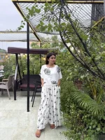 Two-Piece Co-ord Set with Loose Top and Palazzo Pants - Image 2